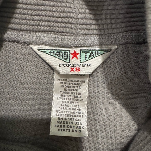 Hard Tail Forever gray ribbed mock neck sweater oversized - Picture 5 of 8